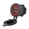 Dual QC3.0 USB Charger Socket Waterproof Quick Charge 3.0 Power Outlet Adapter for 12V/24V Car Boat Marine Motorcycle