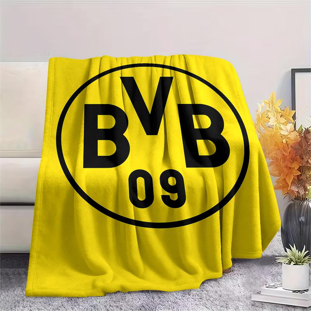 1 шт. Фланелевое одеяло с принтом BVB, Высокое качество, Для всех сезонов, Декор для дома, Тепло и уют, Идеально для рождественских подарков