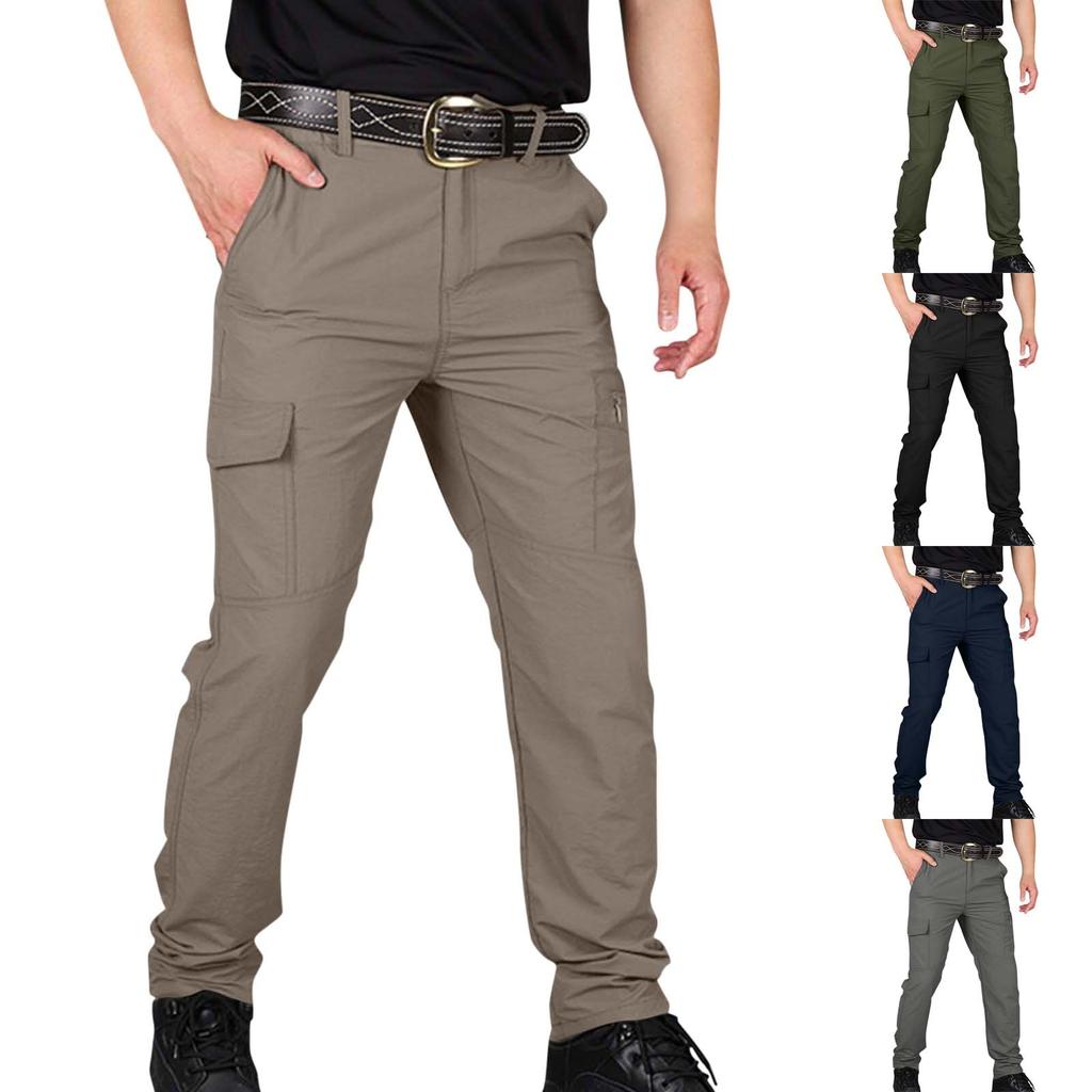 Men's Summer Cargo Pants Sports Outdoor Waterproof Plus Size Hiking Pants