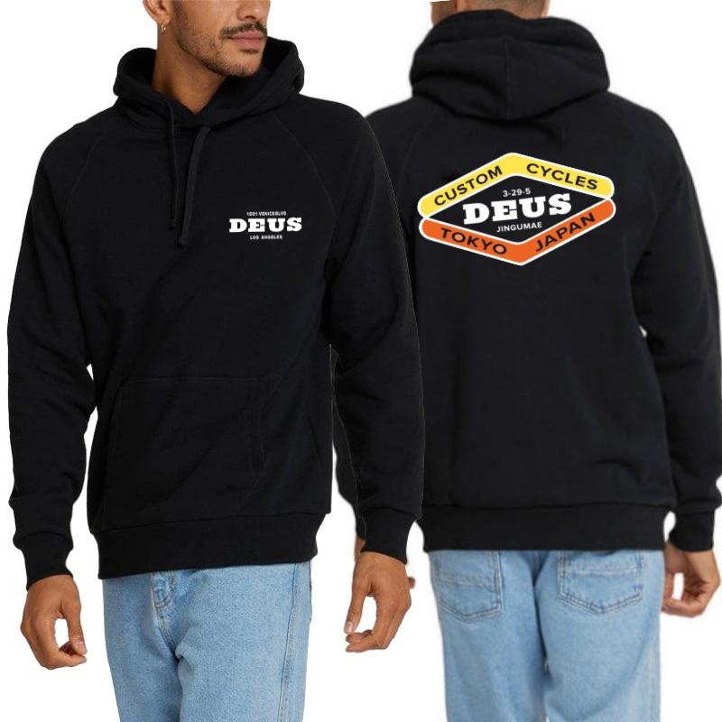 DEUS EX MACHINA Мужская Женская Худи с Принтом Букв Оверсайз Худи Свитшот Осень 2025 Y2k Пуловер с Капюшоном Топы из Чистого Хлопка