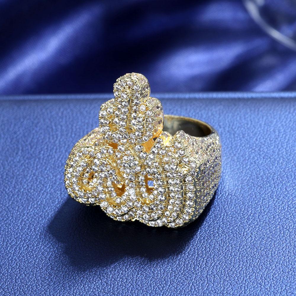 Новый Модный Тренд Арабские Символы Религиозные Элементы Кольцо Хип-Хоп Украшения Мода Лед и Пламень Кольцо Для Мужчин Женщин