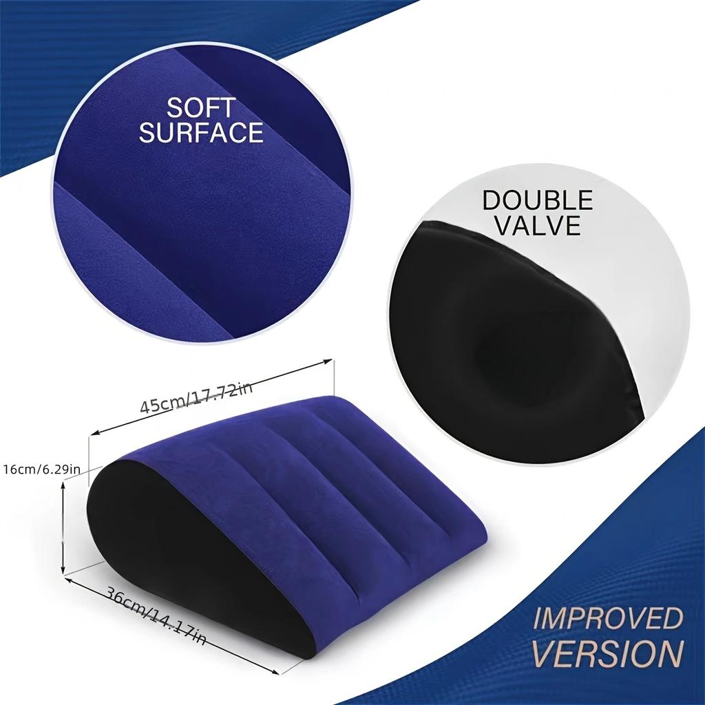 Inflatable Sex Pillow Cushion Sex Furniture PVC Flocking Silicone Pillows Couple Travel Supplies SM Sex Game Assist Sextoy