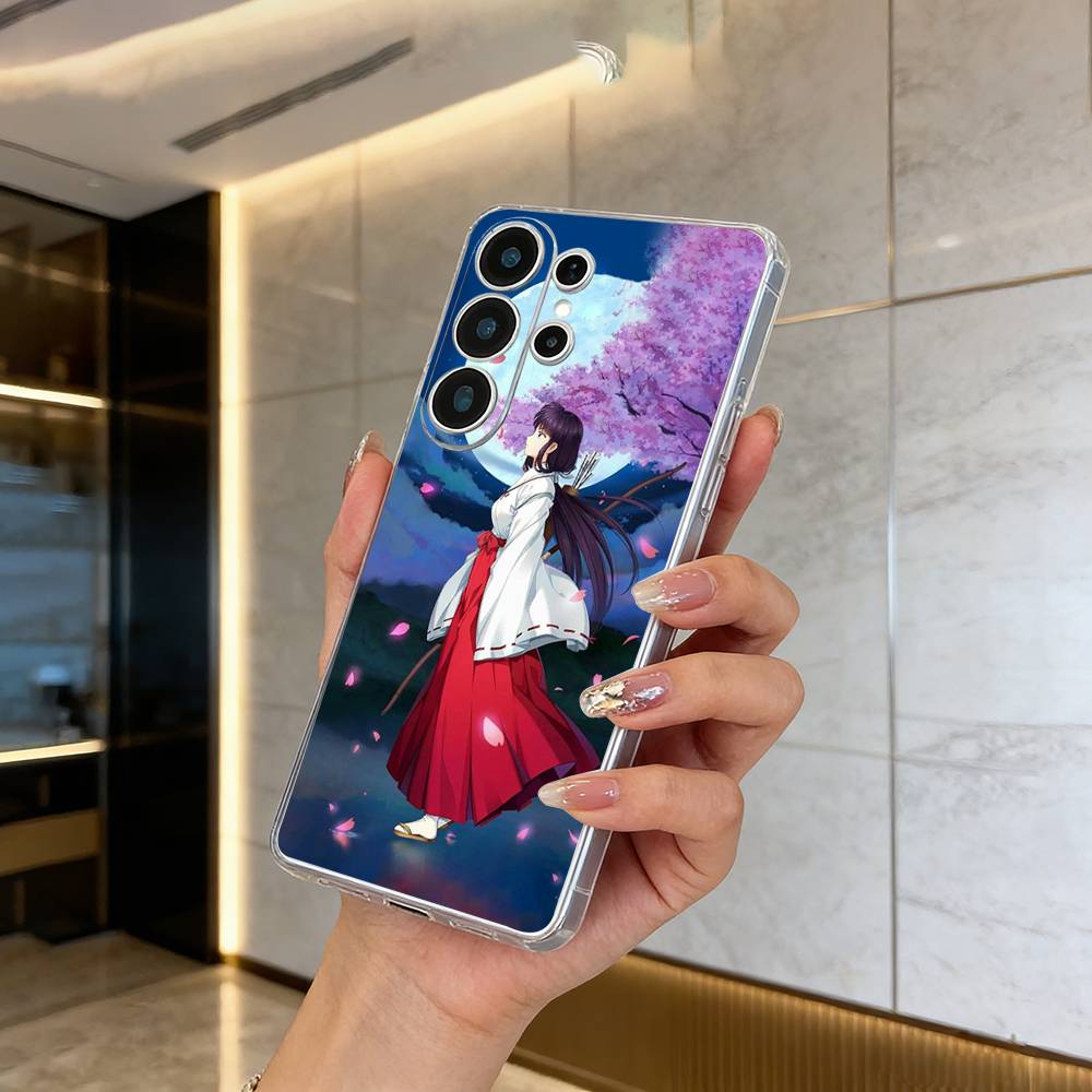 Чехол для телефона L-L-Inuyasha для Samsung S25,S24,S21,S22,S23,S30,Ultra,S20,Plus,Fe,Lite Прозрачный чехол