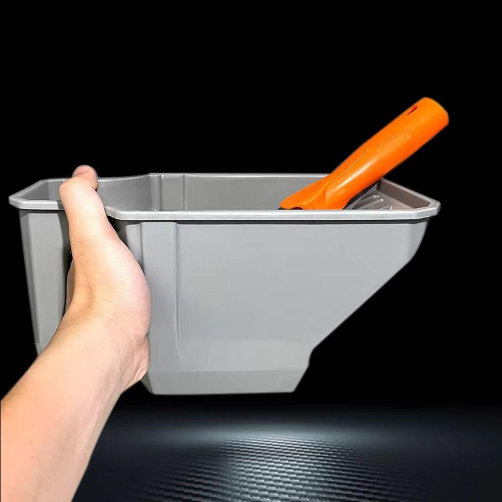 PP Painting Bucket Grey Handheld Paint Cup Convenient Construction Paint Tray Home Improvement