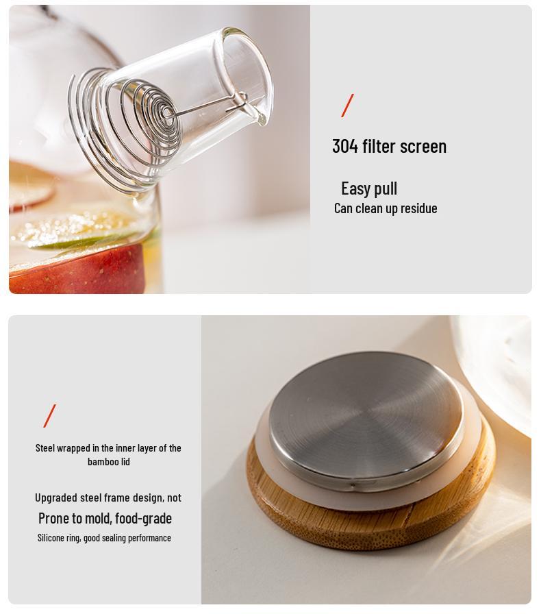 Japanese Heat-Resistant Glass Teapot Set with Candle Warmer for Brewing Fruit and Flower Tea