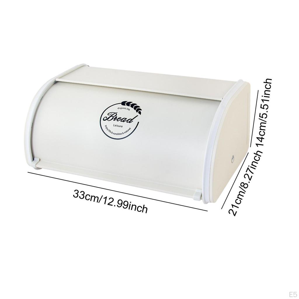 Bread Box Container Roll Top Holder Bin Keeper for Table