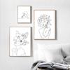 Woman Abstract Lines Minimalism Flower Lips Posters Prints Canvas Painting Nordic Wall Art Pictures Living Room Home Decor
