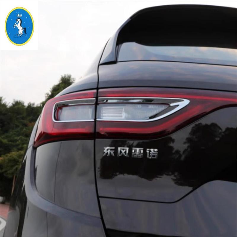 Для Renault Koleos Samsung QM6 2017- Автомобильные Хромированные Накладки на Задние Фонари Защитная Отделка Накладка на Задние Фонари Декоративная Наклейка Аксессуары
