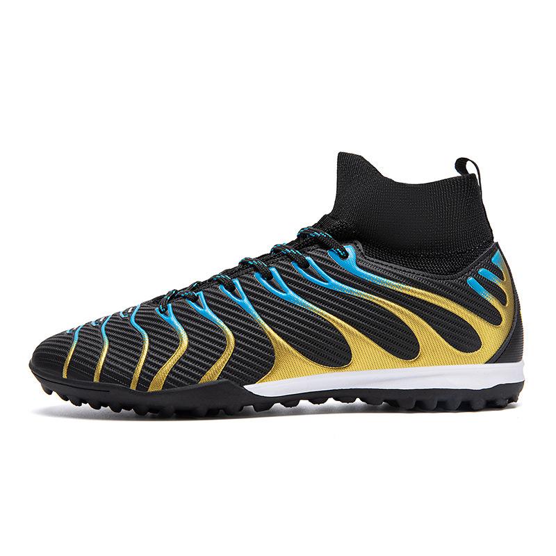 Новые взрослые бутсы для футбольных тренировок с высоким верхом, мужские молодежные с длинными шипами, сломанными шипами, кроссовки для искусственной травы