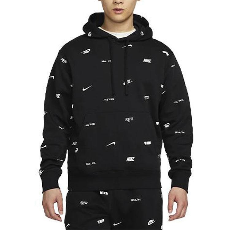 Nike Толстовки Мужские Черные С Капюшоном Умеренная Обычная FB7435-010