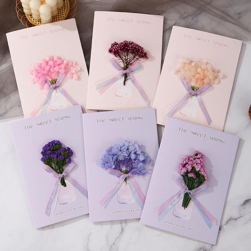 2025 Creative 3D Dried Flower Birthday & Thank You Card for Teachers