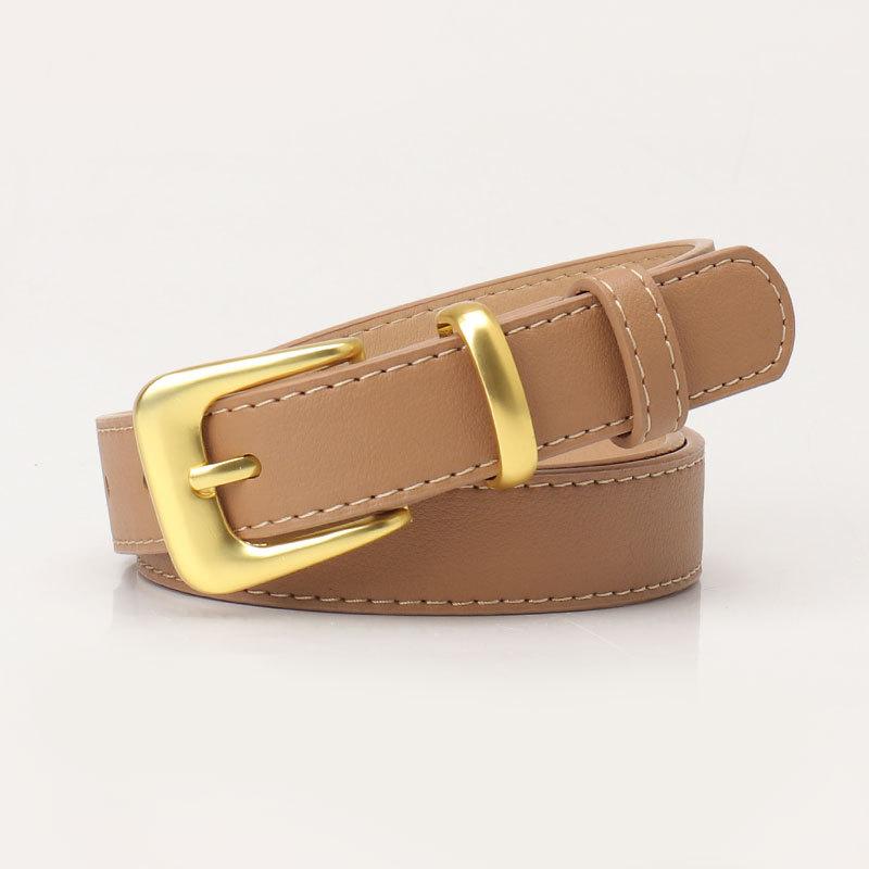 Женский ремень Fashion Hundred с джинсами, женский простой корейский вариант The Senior Sense of Tide Ins Wind Trouser Belt Black