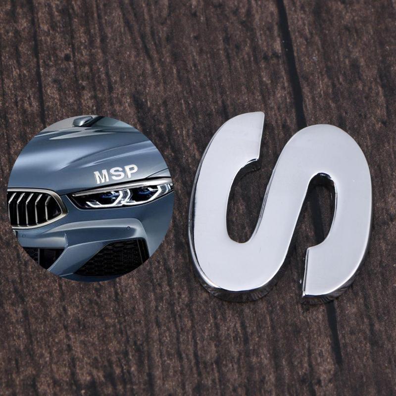 Хромированные серебристые 3D металлические наклейки с алфавитом для украшения автомобиля