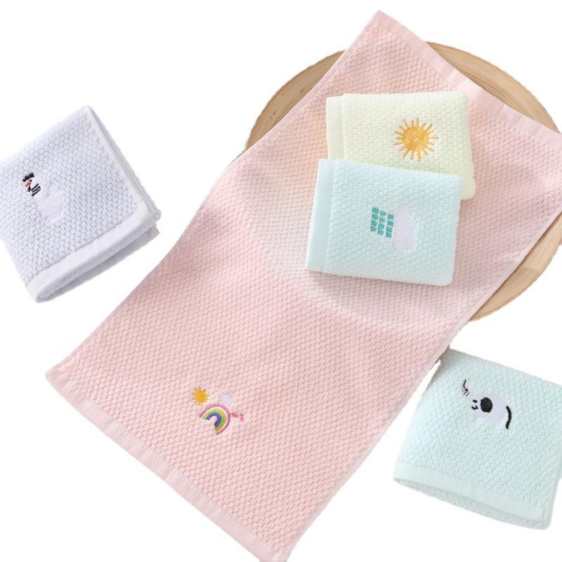 Cartoon Cotton Children Towels Soft Comfortable Wash Face Towel for Kids Newborn Baby Bath Towel Shower Washcloth Handkerchief