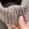 Hengyuanxiang Мужской свитер с высоким воротником из 100% чистой шерсти, утолщенный