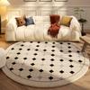 Ковры во французском стиле для спальни, толстый плюшевый ковер для гостиной, легкая роскошь, украшение гостиной, круглый ковер, домашний пушистый мягкий коврик для пола