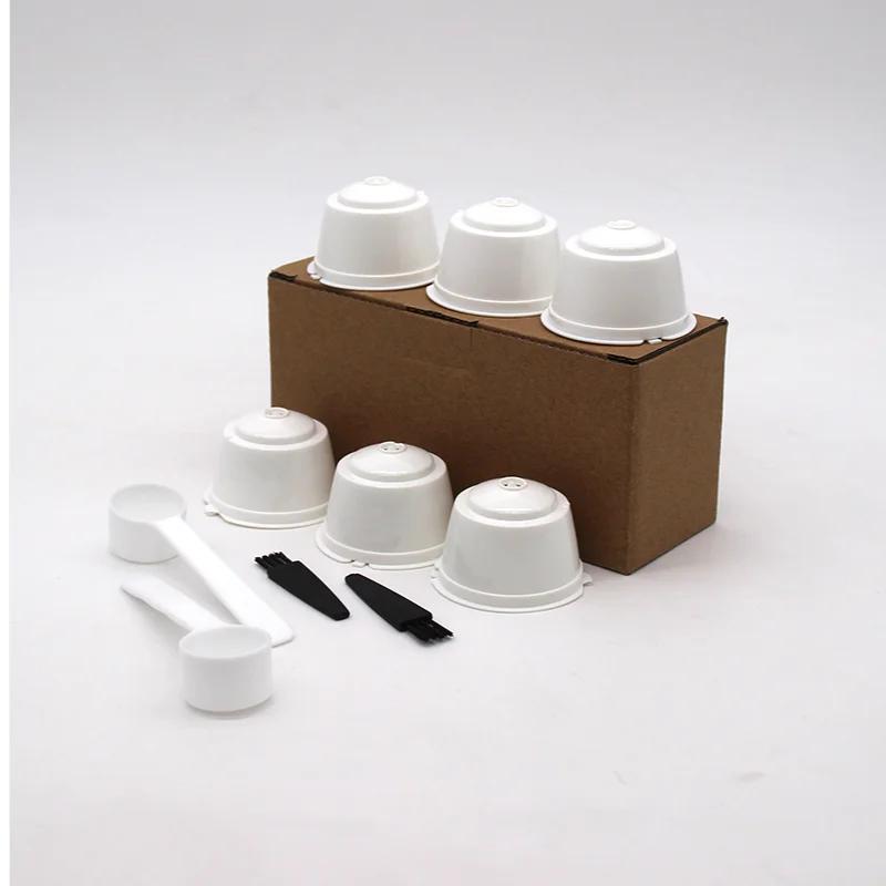 Многоразовые капсульные фильтры для кофе Ayevin — совместимы с Dolce Gusto и Nespresso, набор из 6 предметов с ложкой и щеткой, экологически чистые кухонные аксессуары