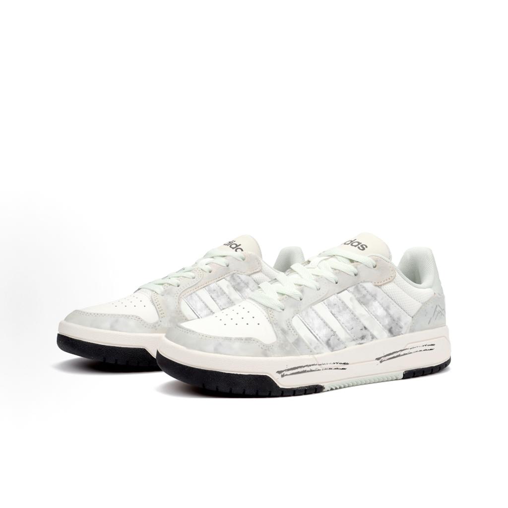 Adidas ENTRAP Synthetic Leather, Split Cow Leather Low top Skateboard Shoes Unisex White Gray JI2546(Team454-)
