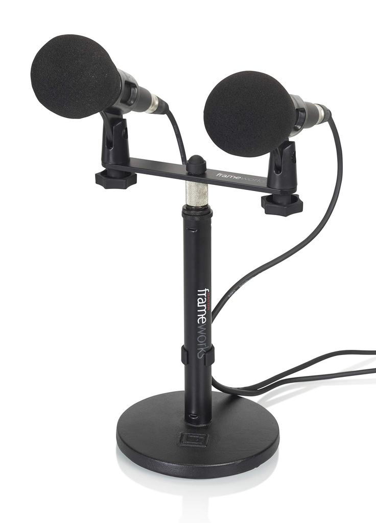 GATOR Frameworks Stereo Microphone Bar GFWMIC1TO2
