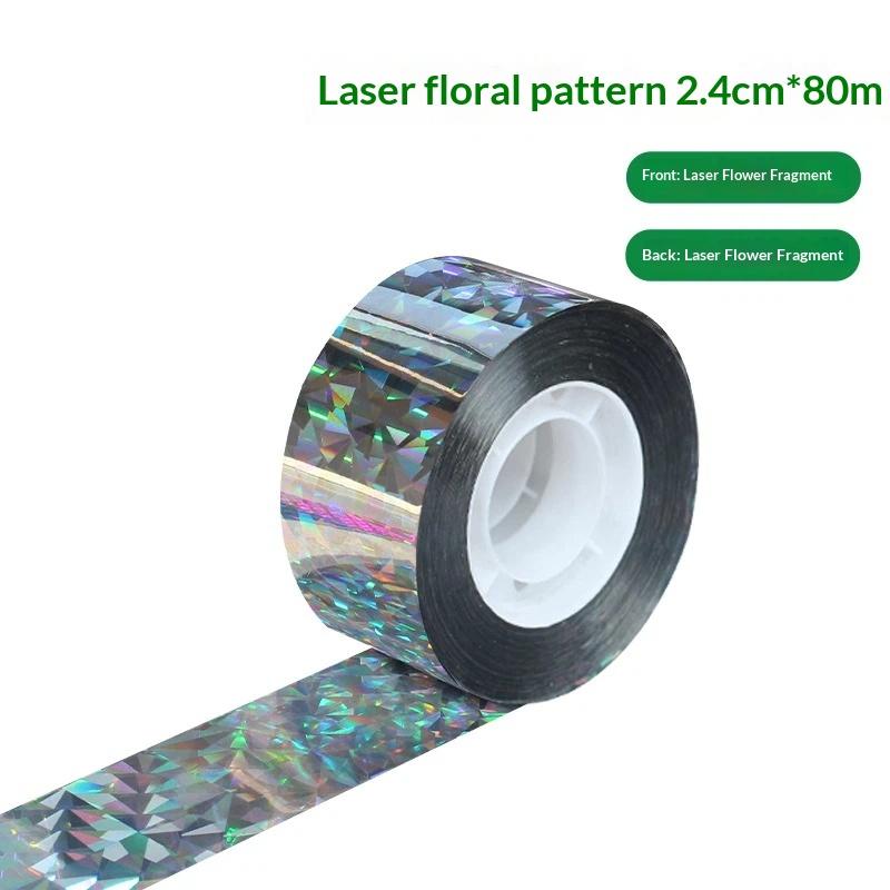 Bird Deterrent Holographic Tape 1 Roll Double Sided Reflective Scare Ribbon No Harm to Birds for Outdoor Yard Orchard Use