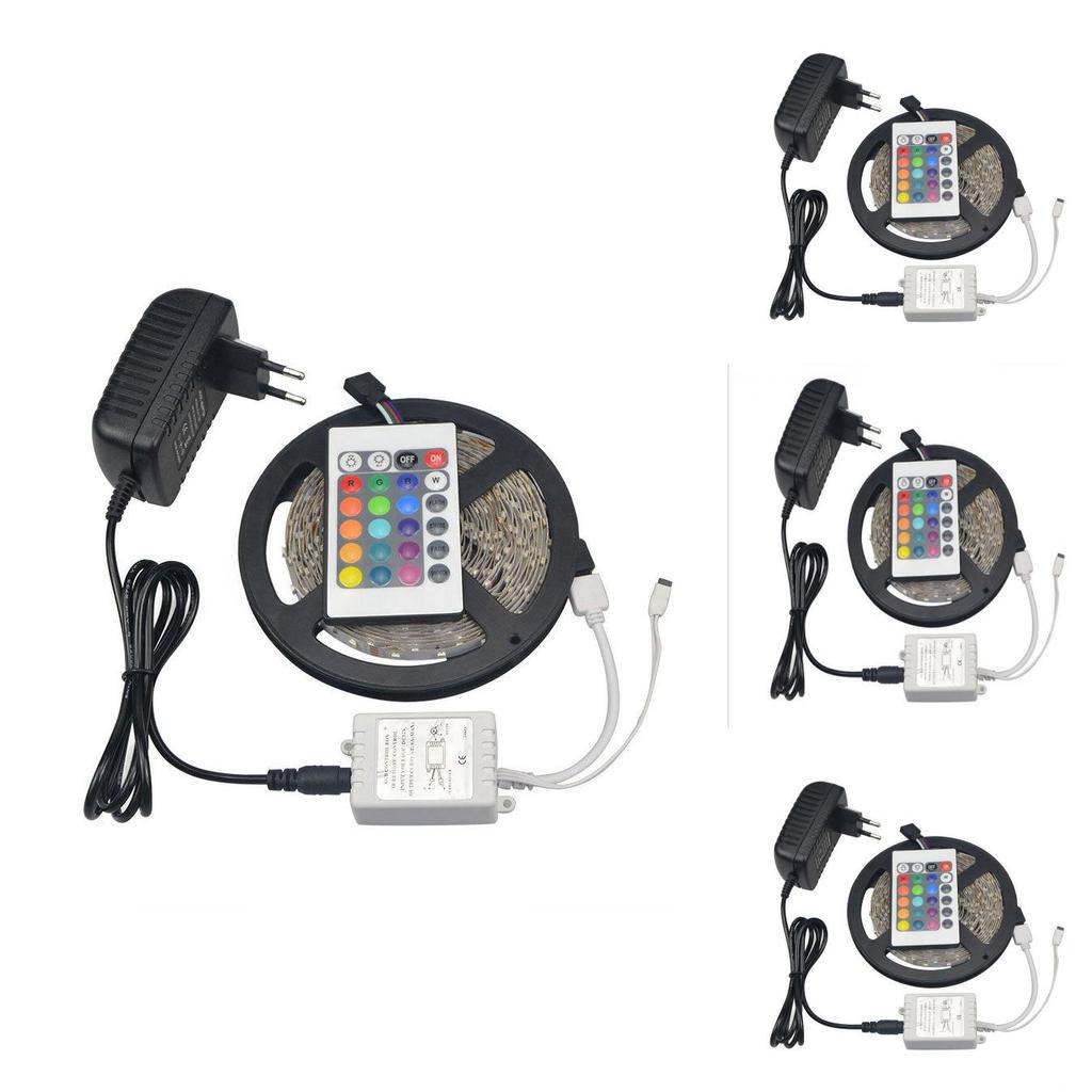 Светодиодная лента 12В 3528RGB с мини-пультом дистанционного управления, неводонепроницаемая, яркое освещение для декорации фона телевизора