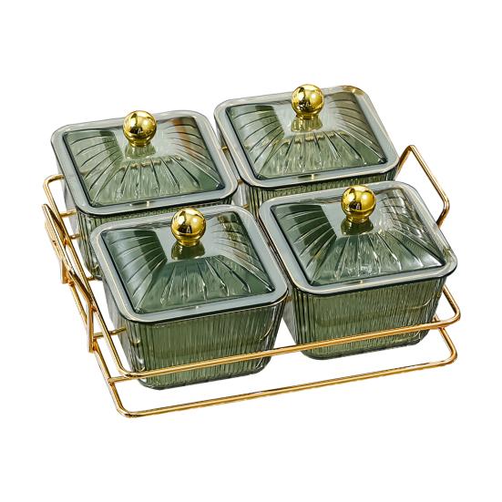 Поднос для орехов и конфет с крышками, фруктовая тарелка с пластиковым отделением, демонстрационная тарелка для закусок, раздельные сервировочные миски для закусок