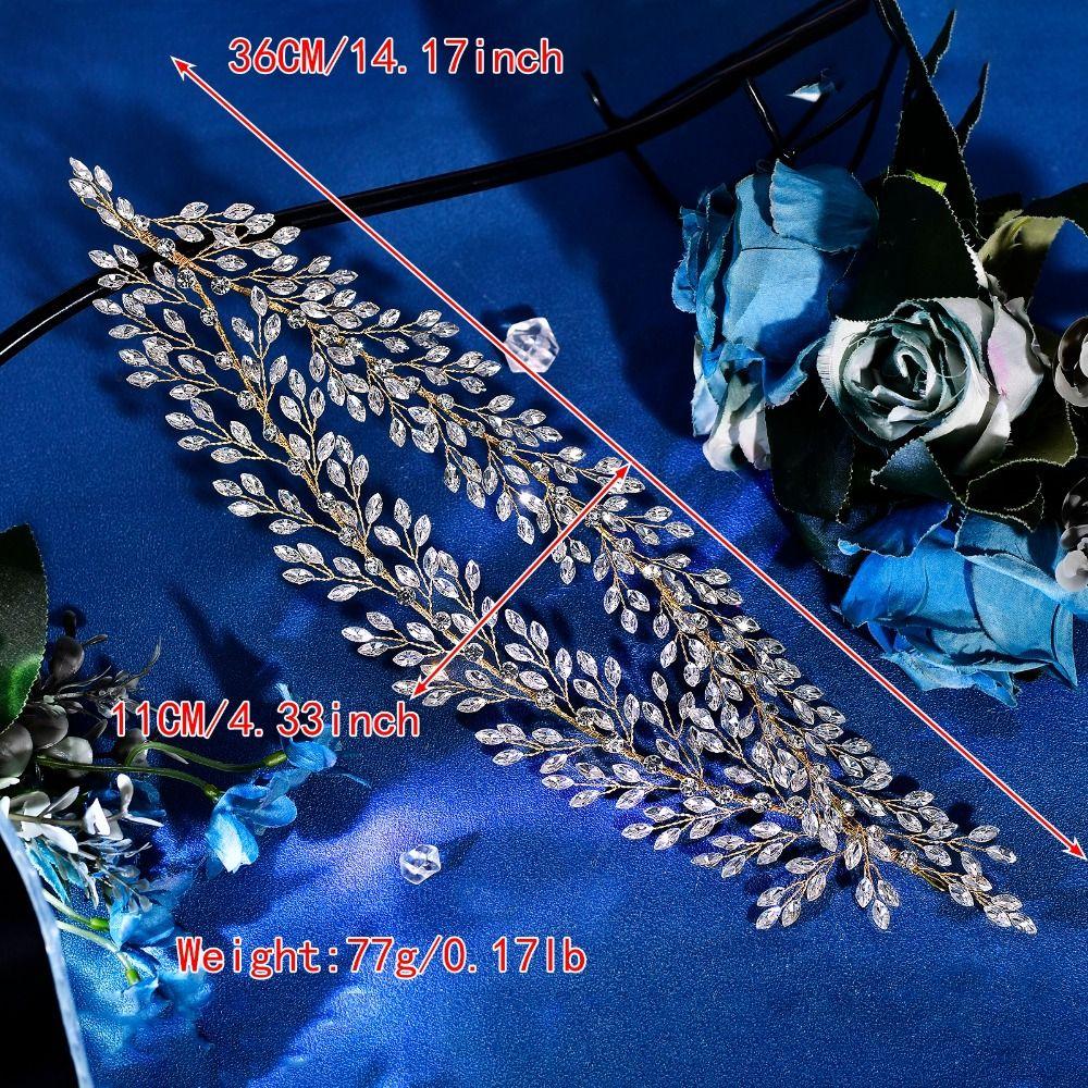 Стразы Свадебная Повязка на Голову Ручной Работы Свадебные Аксессуары для Волос Свадебные Головные Уборы Подарок для Женщин