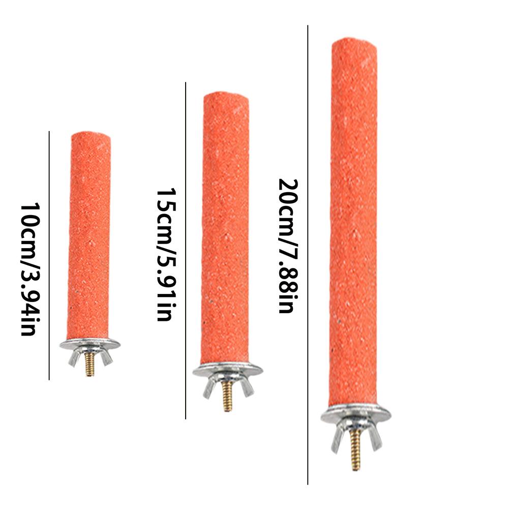 Новая высококлассная 1 шт. Подставка-жердочка для птиц Деревянная шероховатая жердочка для шлифовки лап птиц Стоячая игрушка-попугай для питомца Инструмент случайного цвета