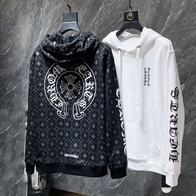 8635 CHROME HEARTS Новая весна и осень Большие размеры Тонкий стиль Классический стиль Толстовка с капюшоном с логотипом для пар