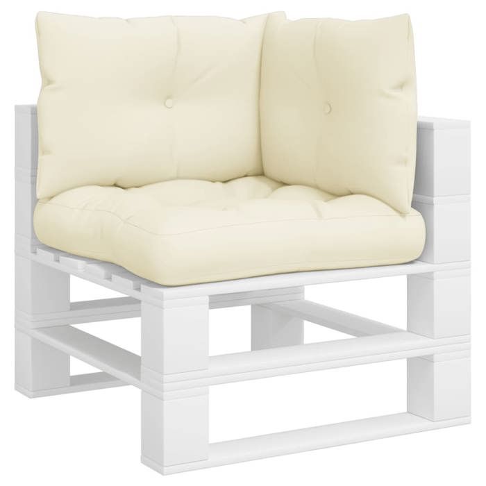 VidaXL Coussins de palette lot de 3 crème tissu 360858