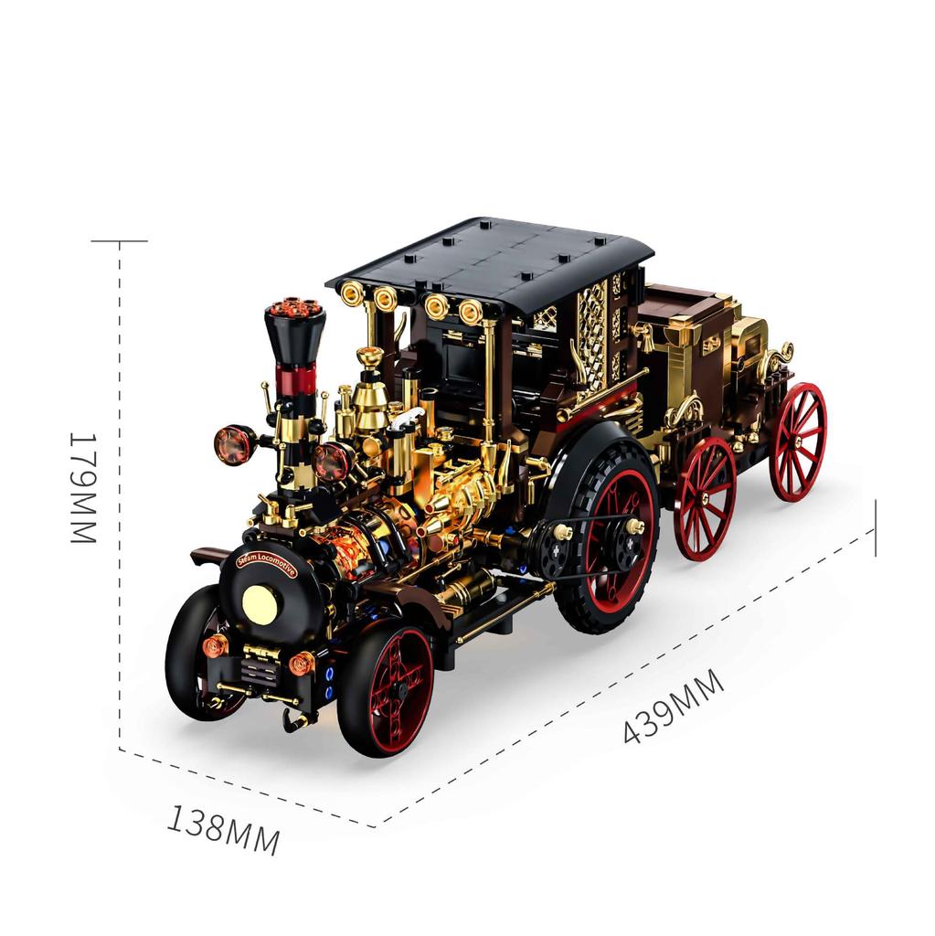 Новое поступление MOC Ретро Механический Паровой Автомобиль 3D Конструктор Образовательный Набор Строительных Блоков Игрушки Взрослые Дети Праздничные Подарки Мальчики