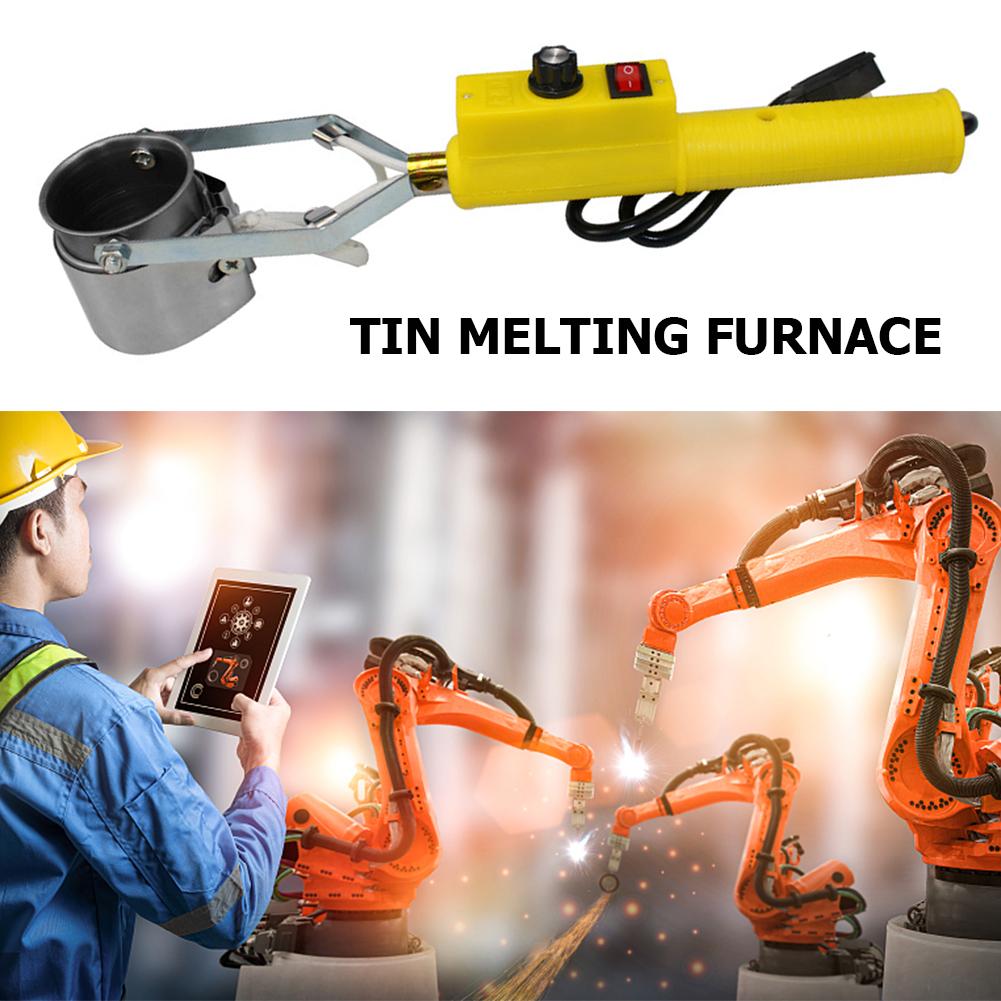 300W/500W Tin Melting Solder Furnace Adjustable Temperature High Temperature Resistant Desoldering Pot Tool EU Plug