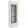 Display Cabinet Tall Cabinet with Glass Door, LED Lighting with App Control, Aluminum Frame, Living Room Cabinet, Storage Cabinet with Doors