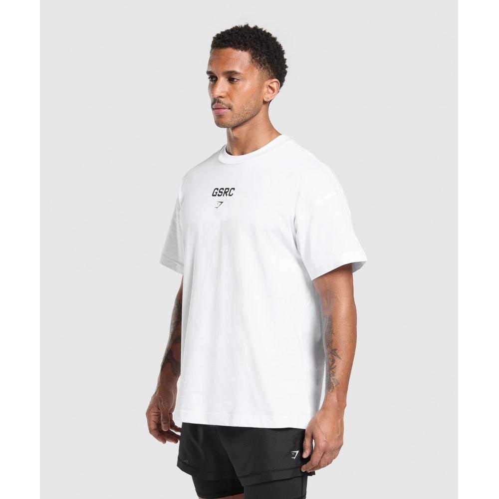 Gymshark Футболка Gsrc белая A2b8c Wb57