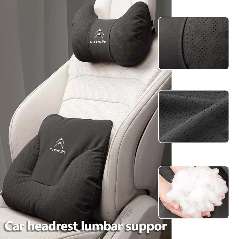 Car Seat Neck Pillow Lumbar Support Headrest Waist Cushion For Citroen C5 C1 C2 C6 C4L DS3 DS4 DS5 C-Elysee Grand Berlingo ajf256