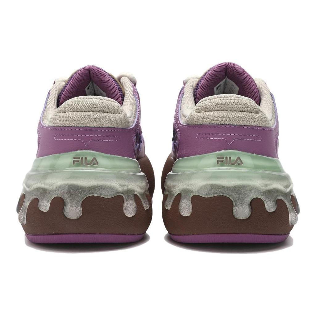 Fila Морковь 1 Повседневные Удобные Амортизирующие Износостойкие Низкие Кеды для Скейтборда Женские кроссовки Фиолетово-Коричневые F12W411201FPA