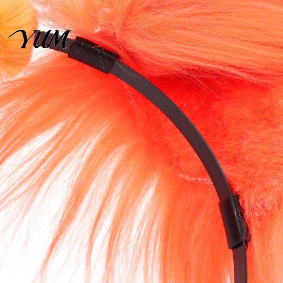 Comfortable Plush Headband Alien Cat Ears And Tail Set, Cute Kitten with Antennae, Animal Set Cosplay Costume Kit for Halloween Party, Comic