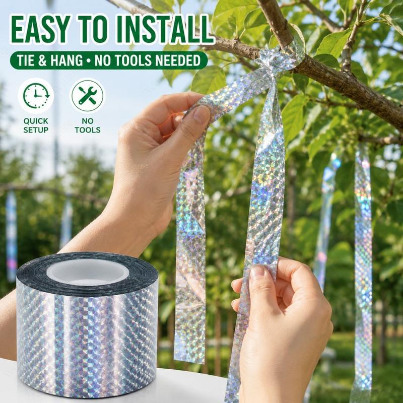 Double Side Laser Reflective Bird Scare Tape Effective Bird Repellent Strip Garden Farm Protection Tool Against Bird Damages