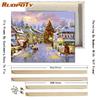 RUOPOTY DIY Painting By Numbers Acrylic Paint By Numbers Landsacpe Oil Painting Modern Wall Art Canvas Painting 40x50CM With DIY Frame