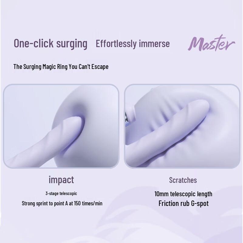 Jieshibang Master Series Thin Self-Retracting Vibrator - Fairy Purple Female Masturbator