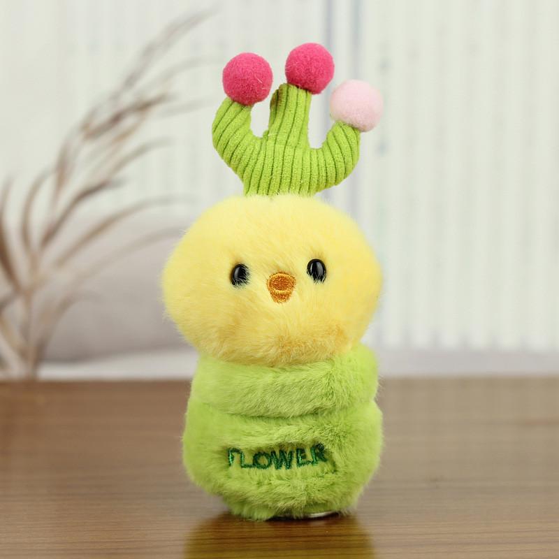 Delightful Plush Animal Keychain Bunny And Bear Cute Potted Plant Accessories