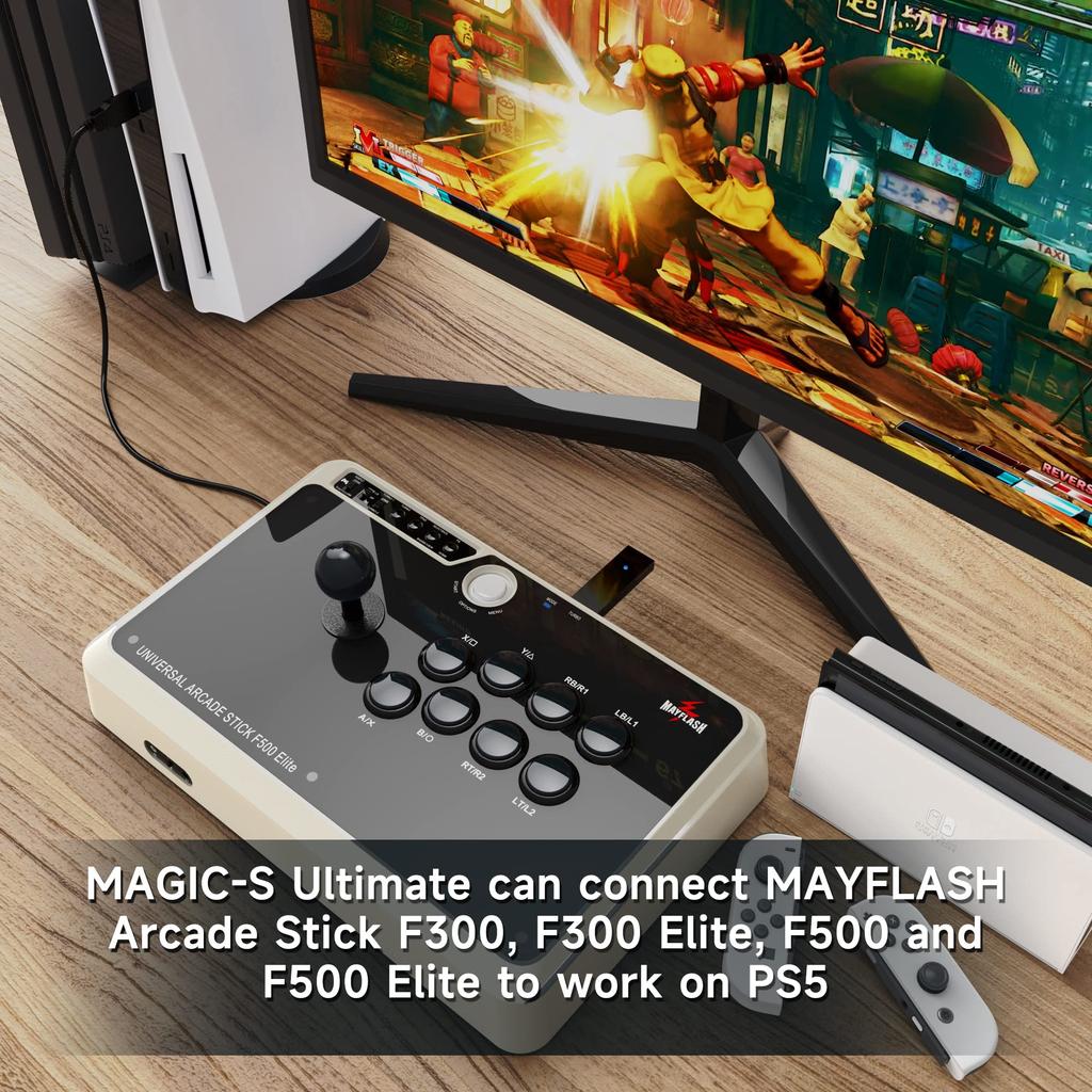 Контроллер Mayflash Ultimate USB-адаптер Беспроводной PS4 PS3 Switch Neogeo Mini для macOS SEGA PS Classic Raspberry Pi Руководство по эксплуатации на японском языке