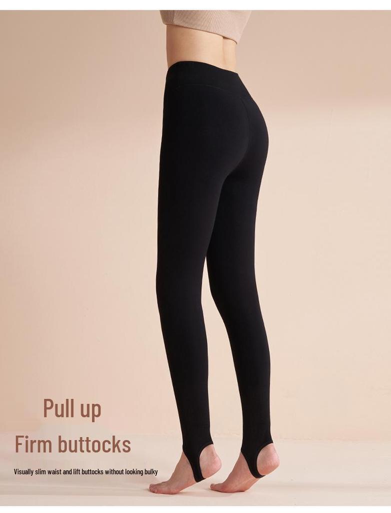 Women's Thick Fleece-Lined Wool-Blend Pants, Ideal for Winter Outdoor Wear, Extra-Warm and Cozy.
