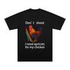 Dont Shoot I Need Apricots for My Chicken Cartoon Print T Shirt Arc Raiders Hot Game Tee Shirt Men Women Cotton Short Sleeve Top