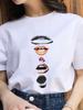 Women Fashion 2022 Cartoon Shirt Print Summer T-Shirts Female Sexy T-Shirt Aesthetic Clothes Summer Tops Trend Graphic T Top