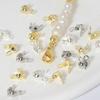 Граненые квадратные бусины с золотым покрытием 14K и 18K для изготовления браслетов и ожерелий своими руками