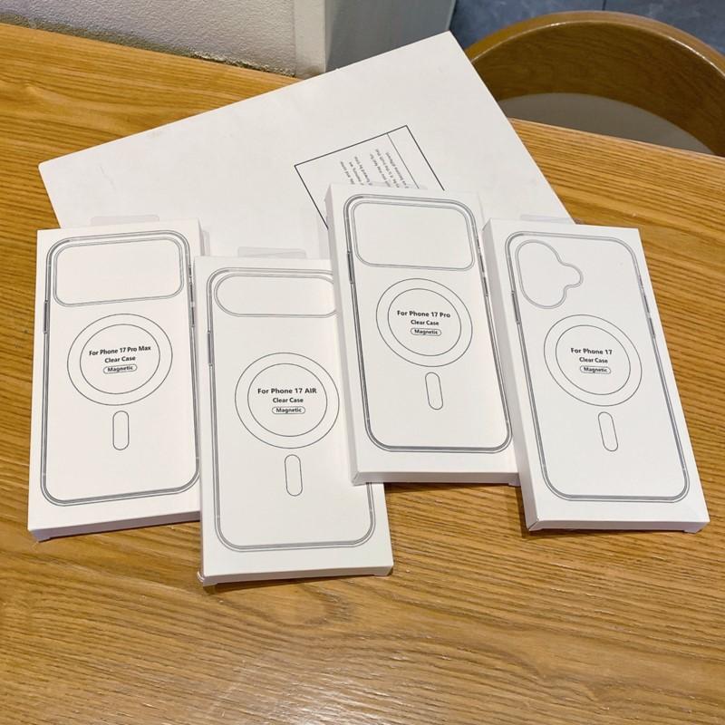 Оригинальный прозрачный чехол For Magsafe для Apple iPhone 17 Air 16 16E 15 14 13 12 Mini 11 Pro Max Plus Магнитная крышка для беспроводной зарядки