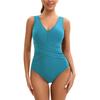 Women's Sleeveless Conservative One-piece Sexy Backless Solid Color Wetsuit With Breast Pad Swimsuit