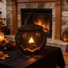 Плетеная тыквенная корзина из морских водорослей на Хэллоуин с крышкой Jack O Lantern Декоративный контейнер для хранения для домашней вечеринки Настольное украшение