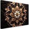 Canvas Print, Golden 3d Flower